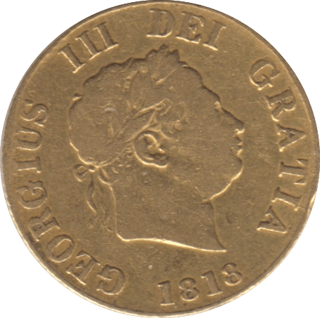 1818 GOLD HALF SOVEREIGN ( FINE ) - HALF SOVEREIGN - Cambridgeshire Coins