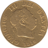 1818 GOLD HALF SOVEREIGN ( FINE ) - HALF SOVEREIGN - Cambridgeshire Coins