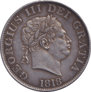 1818 HALFCROWN ( EF ) - HALFCROWN - Cambridgeshire Coins