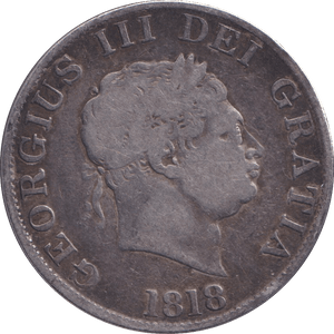 1818 HALFCROWN ( FINE ) - HALFCROWN - Cambridgeshire Coins