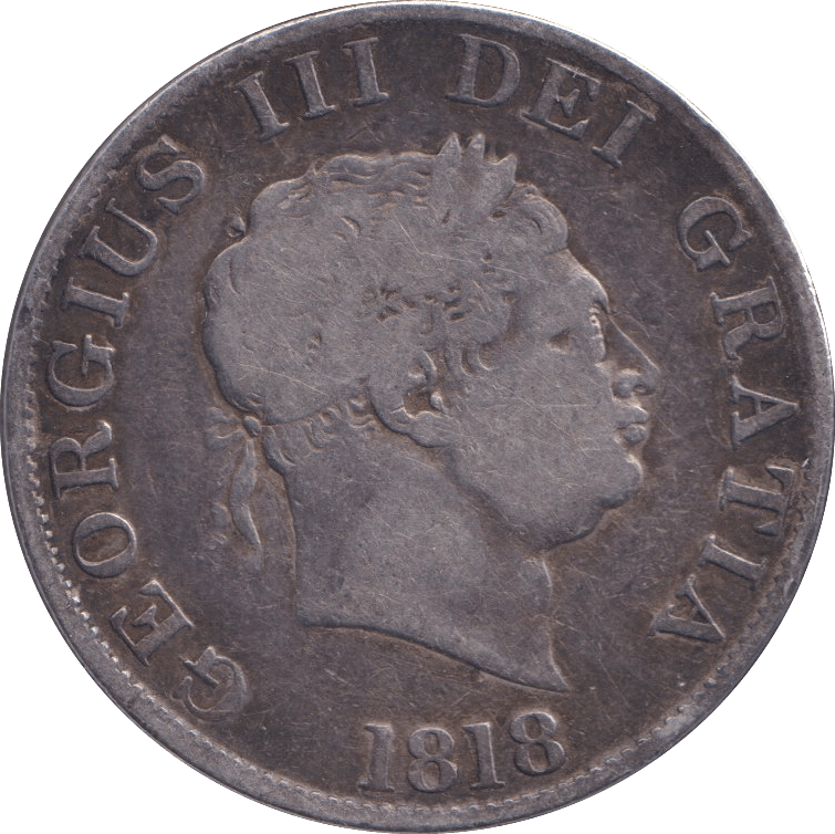 1818 HALFCROWN ( FINE ) - HALFCROWN - Cambridgeshire Coins