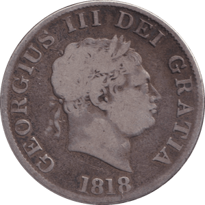 1818 HALFCROWN ( FINE ) - HALFCROWN - Cambridgeshire Coins