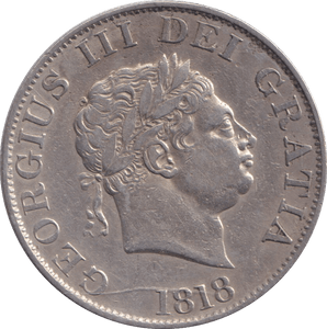 1818 HALFCROWN ( VF ) - HALFCROWN - Cambridgeshire Coins