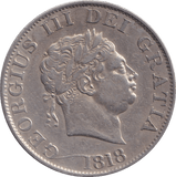 1818 HALFCROWN ( VF ) - HALFCROWN - Cambridgeshire Coins