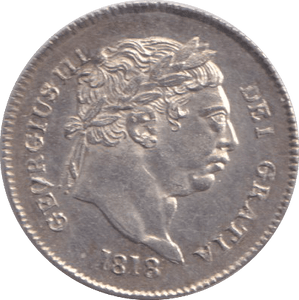 1818 MAUNDY THREEPENCE ( AUNC ) - MAUNDY THREEPENCE - Cambridgeshire Coins