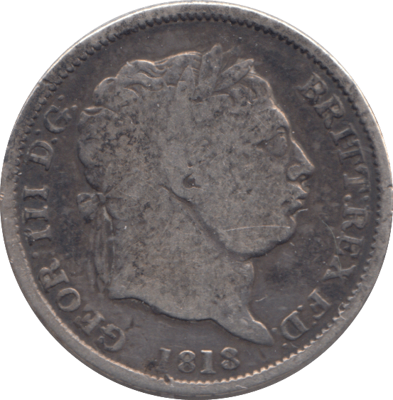 1818 SHILLING ( FINE ) - SHILLING - Cambridgeshire Coins