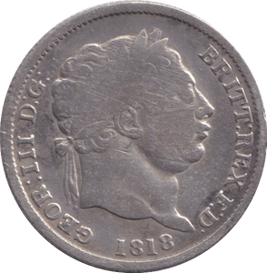 1818 SHILLING ( FINE ) - SHILLING - Cambridgeshire Coins