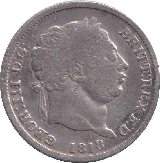 1818 SHILLING ( FINE ) - SHILLING - Cambridgeshire Coins