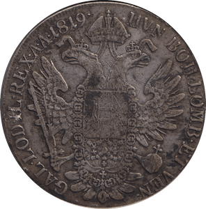 1819 SILVER 1 THALER AUSTRIA - SILVER WORLD COINS - Cambridgeshire Coins