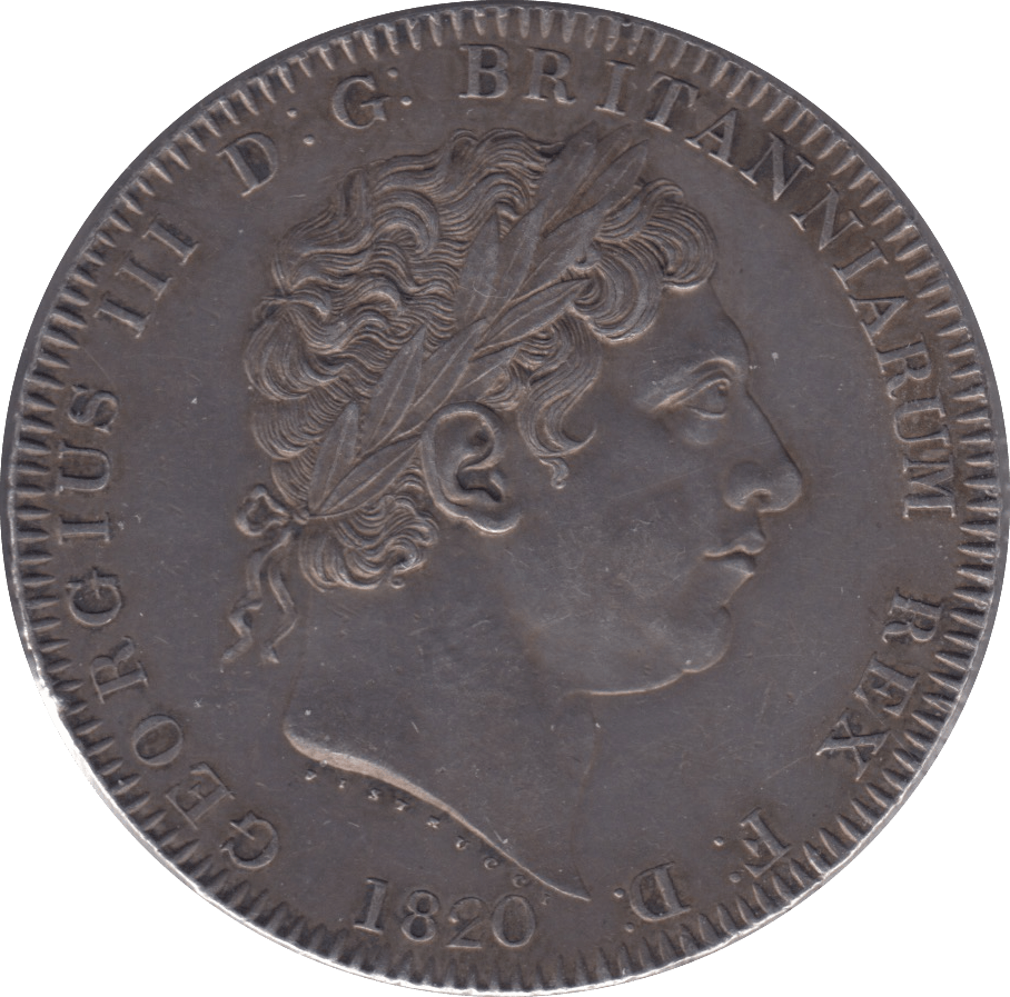 1820 CROWN ( AUNC ) SCARCE - CROWN - Cambridgeshire Coins