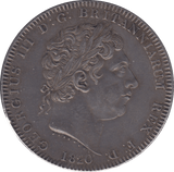 1820 CROWN ( AUNC ) SCARCE - CROWN - Cambridgeshire Coins