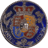 1820 ENAMELLED HALFCROWN ( FINE ) EX - MOUNT - HALFCROWN - Cambridgeshire Coins