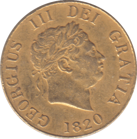 1820 GOLD HALF SOVEREIGN ( GVF ) - HALF SOVEREIGN - Cambridgeshire Coins