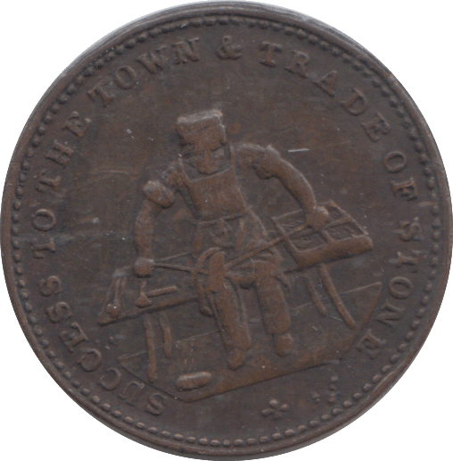 1820 LUCAS STONE FARTHING TEA TOKEN - OTHER TOKENS - Cambridgeshire Coins