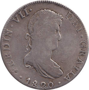 1820 SILVER 8 REALES MEXICO SPANISH COLONY - SILVER WORLD COINS - Cambridgeshire Coins