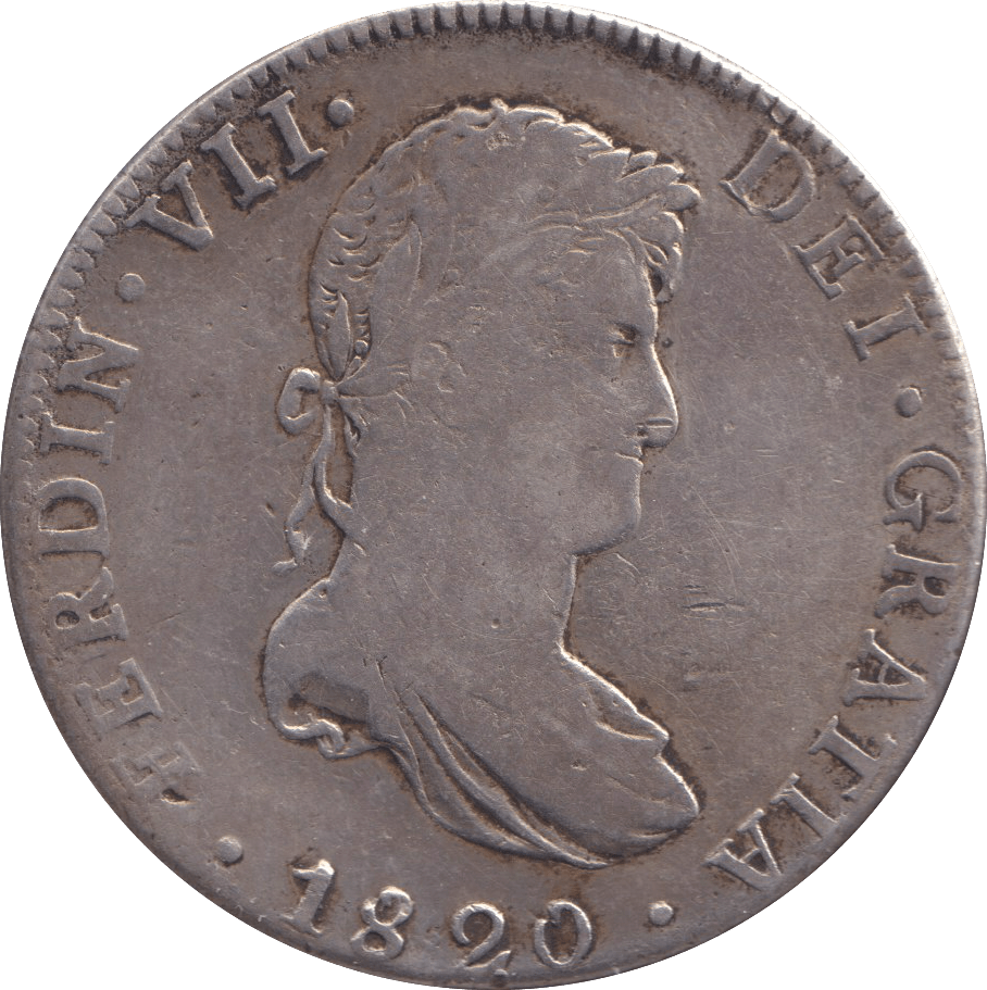 1820 SILVER 8 REALES MEXICO SPANISH COLONY - SILVER WORLD COINS - Cambridgeshire Coins