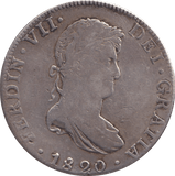 1820 SILVER 8 REALES MEXICO SPANISH COLONY - SILVER WORLD COINS - Cambridgeshire Coins