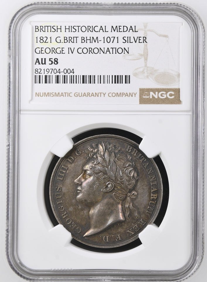 1821 BHM - 1071 GEORGE IV CORONATION SILVER AU 58 - NGC SILVER COINS - Cambridgeshire Coins