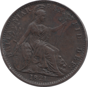 1821 FARTHING ( AUNC ) - FARTHING - Cambridgeshire Coins