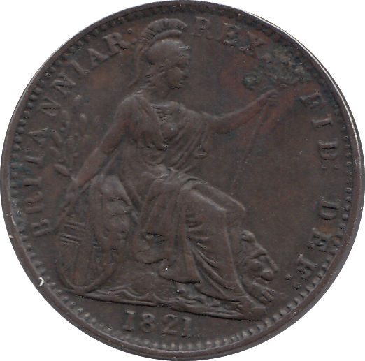 1821 FARTHING ( AUNC ) - FARTHING - Cambridgeshire Coins