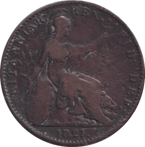 1821 FARTHING ( FINE ) - FARTHING - Cambridgeshire Coins