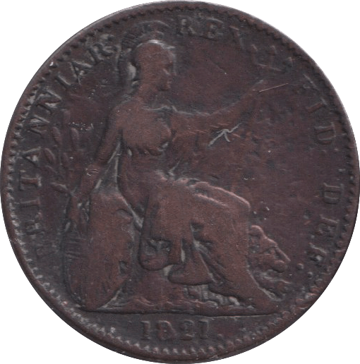 1821 FARTHING ( FINE ) - FARTHING - Cambridgeshire Coins