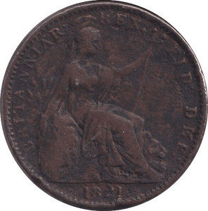 1821 FARTHING ( FINE ) - FARTHING - Cambridgeshire Coins