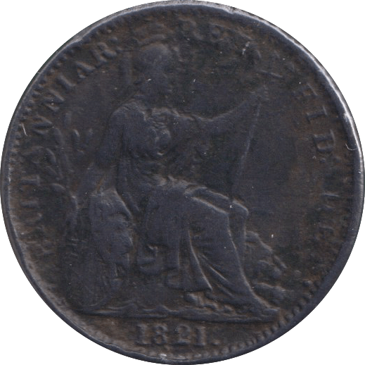 1821 FARTHING ( FINE ) - FARTHING - Cambridgeshire Coins