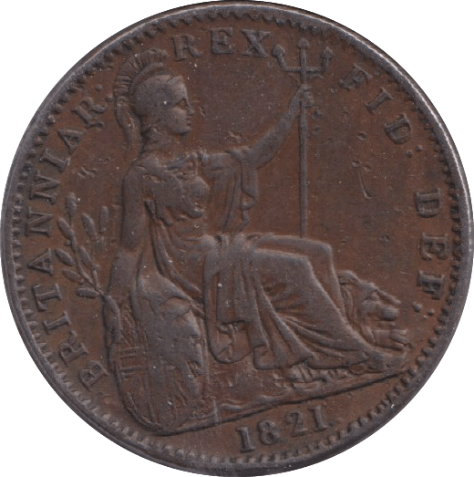 1821 FARTHING ( GVF ) - WORLD COINS - Cambridgeshire Coins