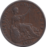 1821 FARTHING ( GVF ) - WORLD COINS - Cambridgeshire Coins