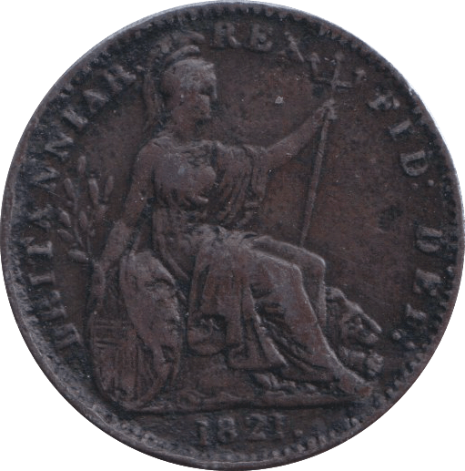 1821 FARTHING ( VF ) - FARTHING - Cambridgeshire Coins