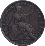 1821 FARTHING ( VF ) - FARTHING - Cambridgeshire Coins