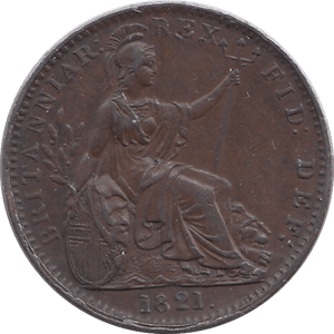 1821 FARTHING ( VF ) - Farthing - Cambridgeshire Coins