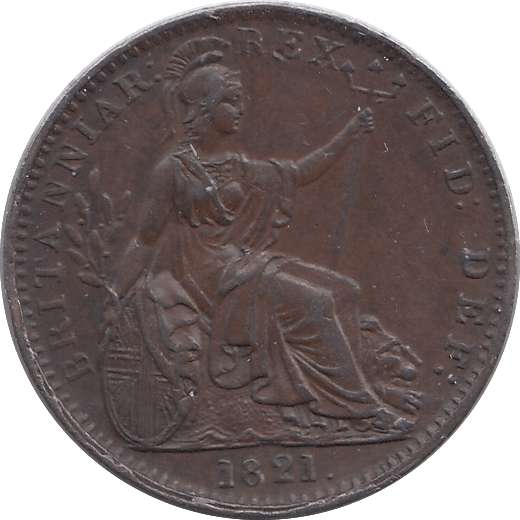 1821 FARTHING ( VF ) - Farthing - Cambridgeshire Coins