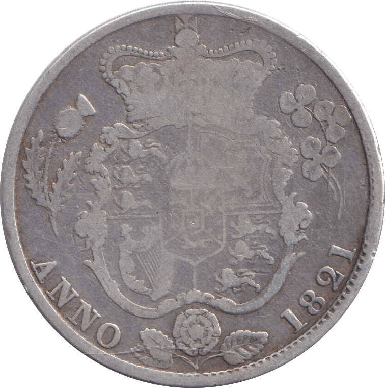1821 HALFCROWN ( FINE ) - HALFCROWN - Cambridgeshire Coins