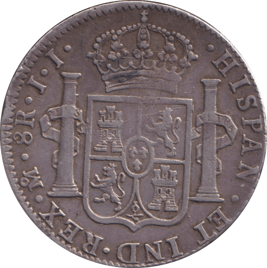1821 SILVER 8 REALES MEXICO SPANISH COLONY - SILVER WORLD COINS - Cambridgeshire Coins