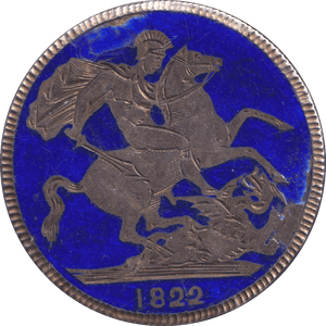 1822 ENAMELLED CROWN EX-MOUNT - CROWN - Cambridgeshire Coins