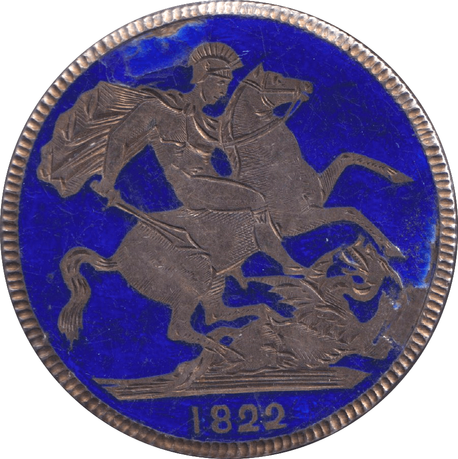 1822 ENAMELLED CROWN EX-MOUNT - CROWN - Cambridgeshire Coins