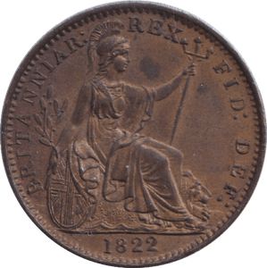 1822 FARTHING ( AUNC ) - FARTHING - Cambridgeshire Coins