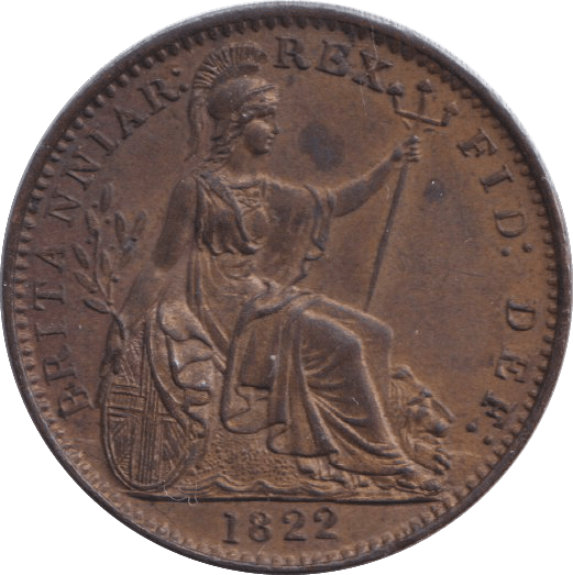 1822 FARTHING ( AUNC ) - FARTHING - Cambridgeshire Coins