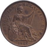 1822 FARTHING ( AUNC ) - FARTHING - Cambridgeshire Coins