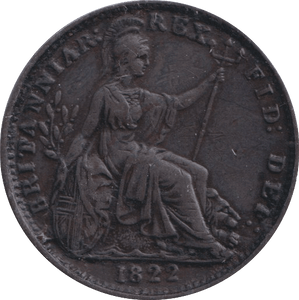 1822 FARTHING ( EF ) - FARTHING - Cambridgeshire Coins
