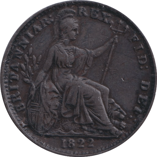 1822 FARTHING ( EF ) - FARTHING - Cambridgeshire Coins