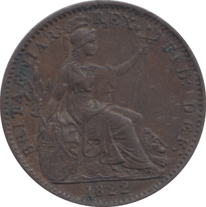 1822 FARTHING ( EF ) - FARTHING - Cambridgeshire Coins