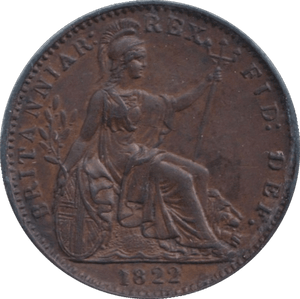 1822 FARTHING ( EF ) - FARTHING - Cambridgeshire Coins