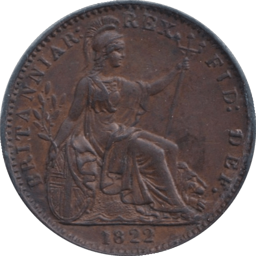 1822 FARTHING ( EF ) - FARTHING - Cambridgeshire Coins