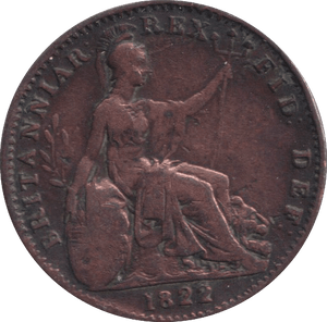 1822 FARTHING ( FINE ) - FARTHING - Cambridgeshire Coins