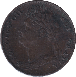 1822 FARTHING ( GVF ) - FARTHING - Cambridgeshire Coins