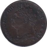 1822 FARTHING ( GVF ) - FARTHING - Cambridgeshire Coins
