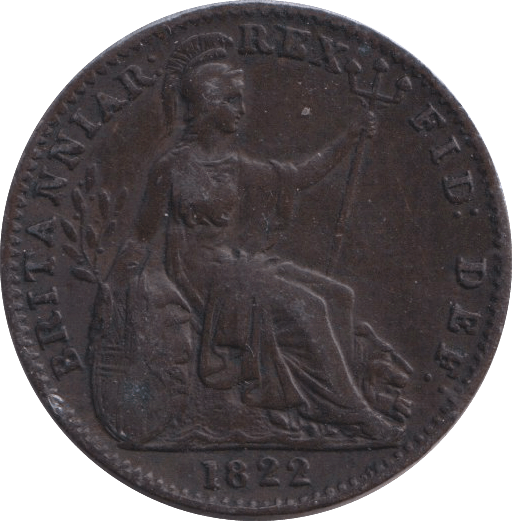 1822 FARTHING ( GVF ) - FARTHING - Cambridgeshire Coins